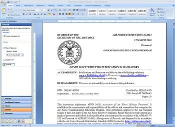 Figure 2: Final document with Intelligent Content Tools in Word