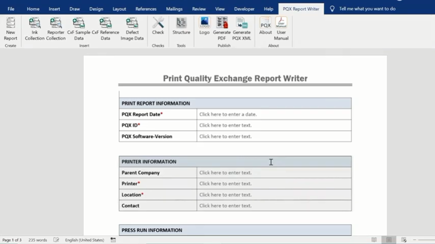 MICROSOFT WORD and INTELLIGENT CONTENT for PRINT QUALITY EXCHANGE (PQX™)